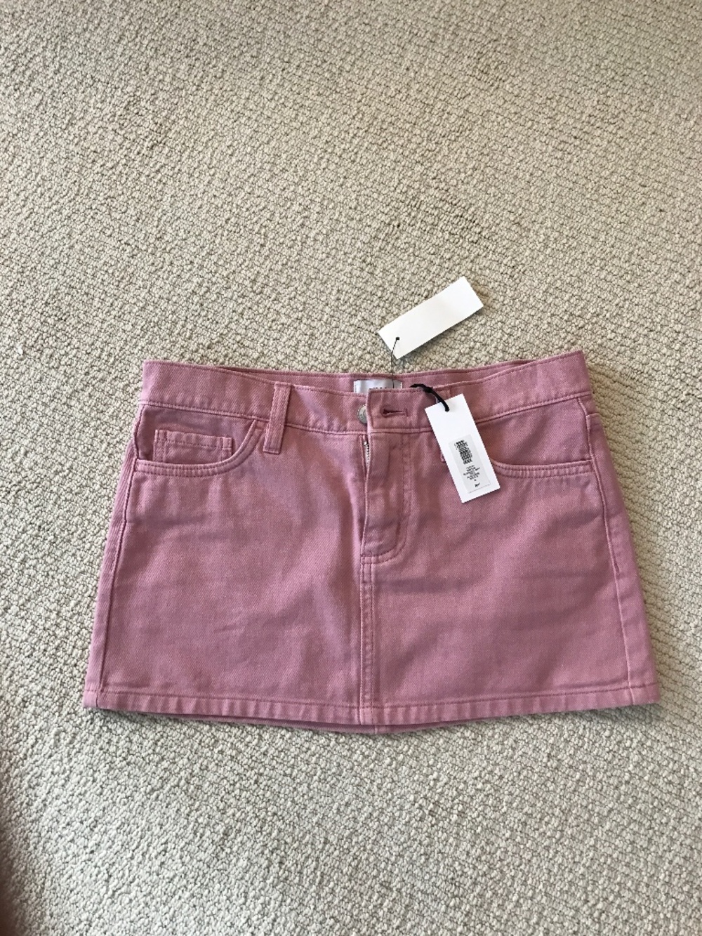 Aritzia pink jean skirt
